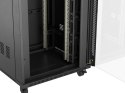 SZAFA INSTALACYJNA RACK STOJĄCA 19" 42U 800X800 CZARNA DRZWI PRZESZKLONE LCD LANBERG (FLAT PACK) V2