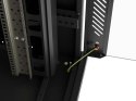 SZAFA INSTALACYJNA RACK STOJĄCA 19" 47U 800X1200 CZARNA DRZWI PRZESZKLONE LCD LANBERG (FLAT PACK) V2
