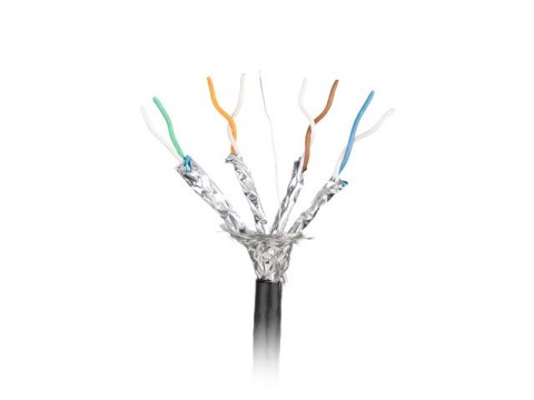 KABEL LAN SFTP KAT.7 305M DRUT OUTDOOR CU CZARNY FLUKE PASSED LANBERG