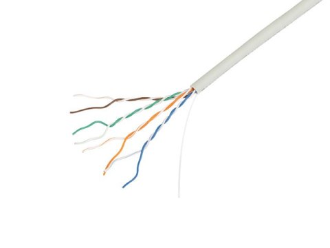 KABEL LAN UTP KAT.5E 305M DRUT CU LSZH SZARY CPR + FLUKE PASSED LANBERG