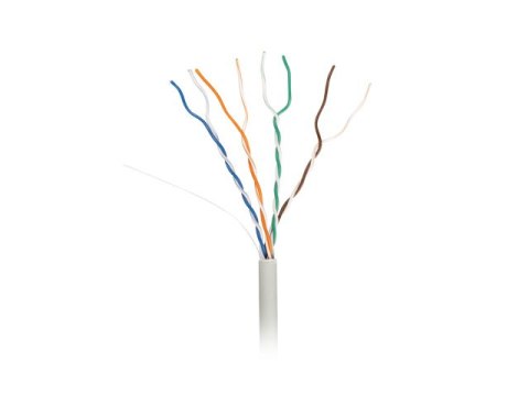 KABEL LAN UTP KAT.5E 305M DRUT CU LSZH SZARY CPR + FLUKE PASSED LANBERG