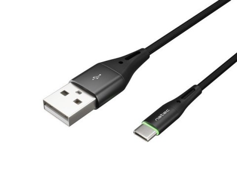 KABEL USB-C(M)->USB-A(M) 2.0 1M OPLOT CZARNY LED NATEC PRATI