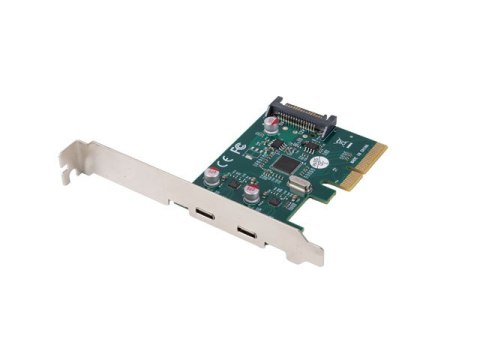 KARTA PCI EXPRESS X1->2X USB-C 3.2 GEN 2X1 LANBERG ŚLEDŹ LOW PROFILE