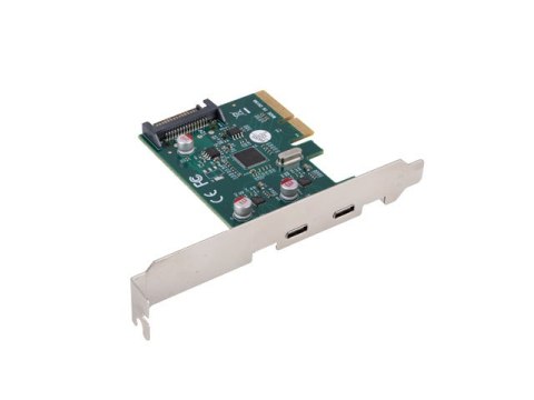 KARTA PCI EXPRESS X1->2X USB-C 3.2 GEN 2X1 LANBERG ŚLEDŹ LOW PROFILE