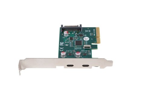 KARTA PCI EXPRESS X1->2X USB-C 3.2 GEN 2X1 LANBERG ŚLEDŹ LOW PROFILE