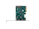 KARTA PCI EXPRESS X1->2X USB-C 3.2 GEN 2X1 LANBERG ŚLEDŹ LOW PROFILE