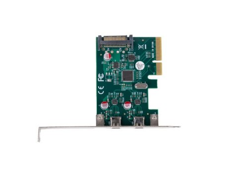 KARTA PCI EXPRESS X1->2X USB-C 3.2 GEN 2X1 LANBERG ŚLEDŹ LOW PROFILE