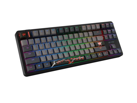 KLAWIATURA DLA GRACZY FURY KANABO K6 US PODŚWIETLENIE RGB MAGNETYCZNA CZARNO-SZARA
