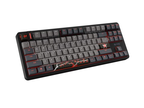 KLAWIATURA DLA GRACZY FURY KANABO K6 US PODŚWIETLENIE RGB MAGNETYCZNA CZARNO-SZARA