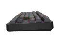 KLAWIATURA DLA GRACZY FURY KANABO K6 US PODŚWIETLENIE RGB MAGNETYCZNA CZARNO-SZARA