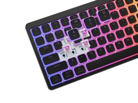 KLAWIATURA DLA GRACZY GENESIS THOR 430 TKL WIRELESS US CZARNA BEZPRZEWODOWA RGB MECHANICZNA OUTEMU P