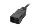 LISTWA ZASILAJĄCA RACK PDU 19" LANBERG 1U 16A 2M 4X C19 6X IEC C13 CZARNA C20