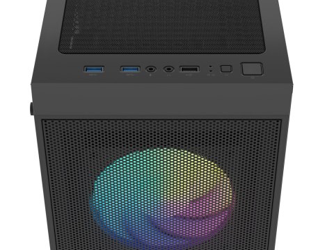 OBUDOWA FURY SHOBO SH8F ARGB MIDI TOWER Z OKNEM CZARNA