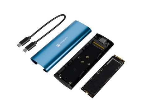 OBUDOWA SSD ZEWNĘTRZNA NATEC RHINO M.2 NVME LITE USB-C 3.2 GEN 2 HORIZON BLUE