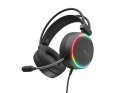 SŁUCHAWKI NAUSZNE GENESIS NEON 614 RGB USB Z MIKROFONEM PODŚWIETLENIE CZARNE