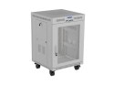 SZAFA INSTALACYJNA RACK STOJĄCA 19" 15U 600X600 SZARA DRZWI PERFOROWANE LCD LANBERG (FLAT PACK)