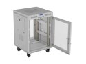 SZAFA INSTALACYJNA RACK STOJĄCA 19" 15U 600X600 SZARA DRZWI PERFOROWANE LCD LANBERG (FLAT PACK)