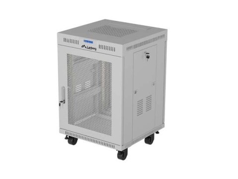 SZAFA INSTALACYJNA RACK STOJĄCA 19" 15U 600X800 SZARA DRZWI PERFOROWANE LCD LANBERG (FLAT PACK)