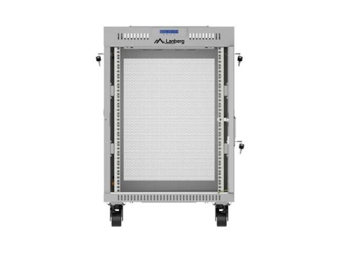 SZAFA INSTALACYJNA RACK STOJĄCA 19" 15U 600X800 SZARA DRZWI PERFOROWANE LCD LANBERG (FLAT PACK)