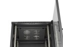 SZAFA INSTALACYJNA RACK STOJĄCA 19" 18U 600X600 CZARNA DRZWI PRZESZKLONE LANBERG (FLAT PACK)