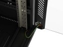 SZAFA INSTALACYJNA RACK STOJĄCA 19" 18U 600X600 CZARNA DRZWI PRZESZKLONE LANBERG (FLAT PACK)