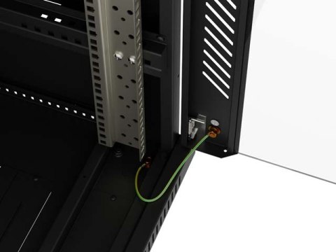 SZAFA INSTALACYJNA RACK STOJĄCA 19" 18U 600X600 CZARNA DRZWI PRZESZKLONE LANBERG (FLAT PACK)