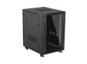 SZAFA INSTALACYJNA RACK STOJĄCA 19" 18U 600X800 CZARNA DRZWI PRZESZKLONE LANBERG (FLAT PACK)