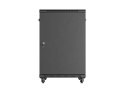 SZAFA INSTALACYJNA RACK STOJĄCA 19" 18U 600X800 CZARNA DRZWI PRZESZKLONE LANBERG (FLAT PACK)