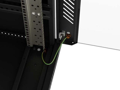 SZAFA INSTALACYJNA RACK STOJĄCA 19" 18U 600X800 CZARNA DRZWI PRZESZKLONE LANBERG (FLAT PACK)