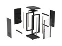 SZAFA INSTALACYJNA RACK STOJĄCA 19" 18U 600X800 CZARNA DRZWI PRZESZKLONE LANBERG (FLAT PACK)