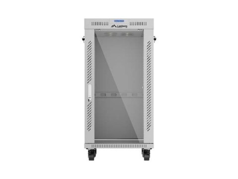 SZAFA INSTALACYJNA RACK STOJĄCA 19" 22U 600X600 SZARA DRZWI PRZESZKLONE LCD LANBERG (FLAT PACK)