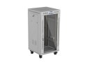 SZAFA INSTALACYJNA RACK STOJĄCA 19" 22U 600X600 SZARA DRZWI PRZESZKLONE LCD LANBERG (FLAT PACK)