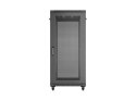 SZAFA INSTALACYJNA RACK STOJĄCA 19" 27U 600X1000 CZARNA DRZWI PERFOROWANE LANBERG (FLAT PACK)