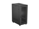 SZAFA INSTALACYJNA RACK STOJĄCA 19" 27U 600X1000 CZARNA DRZWI PERFOROWANE LANBERG (FLAT PACK)