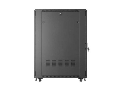SZAFA INSTALACYJNA RACK STOJĄCA 19" 27U 600X1000 CZARNA DRZWI PERFOROWANE LANBERG (FLAT PACK)