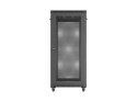SZAFA INSTALACYJNA RACK STOJĄCA 19" 27U 600X1000 CZARNA DRZWI PERFOROWANE LANBERG (FLAT PACK)