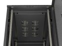 SZAFA INSTALACYJNA RACK STOJĄCA 19" 27U 600X1000 CZARNA DRZWI PERFOROWANE LANBERG (FLAT PACK)