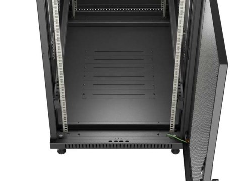 SZAFA INSTALACYJNA RACK STOJĄCA 19" 27U 600X1000 CZARNA DRZWI PERFOROWANE LANBERG (FLAT PACK)