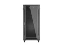 SZAFA INSTALACYJNA RACK STOJĄCA 19" 27U 600X1000 CZARNA DRZWI PRZESZKLONE LANBERG (FLAT PACK)