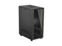 SZAFA INSTALACYJNA RACK STOJĄCA 19" 27U 600X1000 CZARNA DRZWI PRZESZKLONE LANBERG (FLAT PACK)