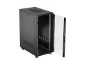 SZAFA INSTALACYJNA RACK STOJĄCA 19" 27U 600X1000 CZARNA DRZWI PRZESZKLONE LANBERG (FLAT PACK)