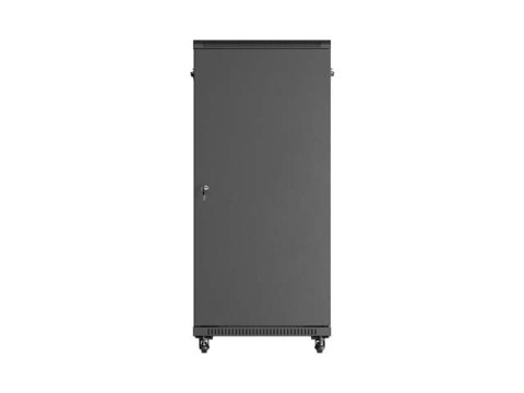 SZAFA INSTALACYJNA RACK STOJĄCA 19" 27U 600X1000 CZARNA DRZWI PRZESZKLONE LANBERG (FLAT PACK)
