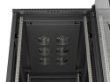 SZAFA INSTALACYJNA RACK STOJĄCA 19" 27U 600X1000 CZARNA DRZWI PRZESZKLONE LANBERG (FLAT PACK)