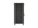 SZAFA INSTALACYJNA RACK STOJĄCA 19" 27U 600X1000 CZARNA DRZWI PRZESZKLONE LANBERG (FLAT PACK)