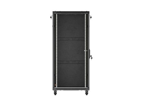 SZAFA INSTALACYJNA RACK STOJĄCA 19" 27U 600X1000 CZARNA DRZWI PRZESZKLONE LANBERG (FLAT PACK)