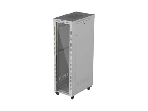 SZAFA INSTALACYJNA RACK STOJĄCA 19" 42U 600X1000 SZARA DRZWI PRZESZKLONE LCD LANBERG (FLAT PACK)
