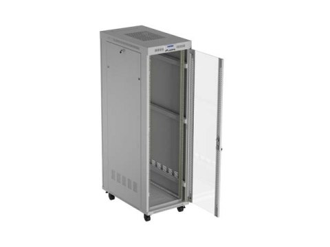 SZAFA INSTALACYJNA RACK STOJĄCA 19" 42U 600X1000 SZARA DRZWI PRZESZKLONE LCD LANBERG (FLAT PACK)
