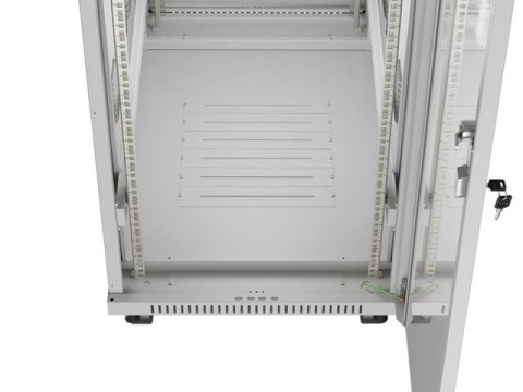 SZAFA INSTALACYJNA RACK STOJĄCA 19" 42U 600X1000 SZARA DRZWI PRZESZKLONE LCD LANBERG (FLAT PACK)