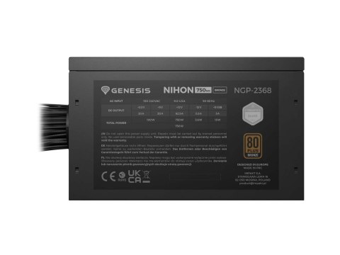 ZASILACZ GENESIS NIHON 750NM CZARNY 750W 80+ BRONZE ATX 3.1