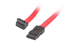KABEL SATA DATA III (6GB/S) F/F 50CM KĄTOWY DÓŁ/PROSTO CZERWONY LANBERG